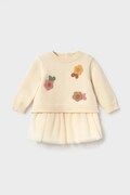 Mayoral Newborn двоскладова сукня бежева 2820