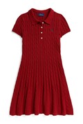 Polo Ralph Lauren φόρεμα flared βαμβακερό κόκκινο απλό 313916526502