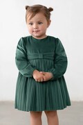 Mayoral sukienka babydoll zielona gładka 2902