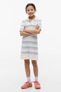 Tommy Hilfiger sukienka letnia bawełniana biała w paski KG0KG09505