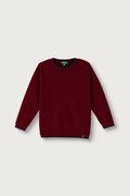 United Colors of Benetton sweter dziecięcy bawełniany bordowy 1ZOJG101B