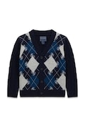 Guess kardigan dziecięcy z dodatkiem wełny granatowy N6BR05 Z1395