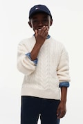 Tommy Hilfiger sweter dziecięcy z bawełną beżowy KB0KB10626