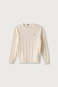 Tommy Hilfiger svetr dětský bavlněný béžový KB0KB09753