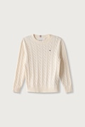 Tommy Hilfiger svetr dětský bavlněný béžový KB0KB09753