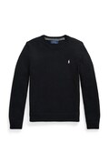 Polo Ralph Lauren sveter detský bavlnený čierny 323970429501
