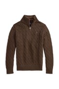 Polo Ralph Lauren sveter detský bavlnený hnedý 323868894501