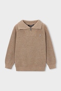 Mayoral sweter dziecięcy bawełniany brązowy 4307