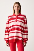 P.E Nation sweter damski z wiskozą Strata różowy 263KL017