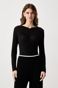 Haveone longsleeve dziecięcy z wiskozą czarny MJS.R123