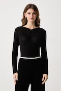 Haveone longsleeve dziecięcy z wiskozą czarny MJS.R123