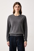 Haveone sweter damski z kaszmirem szary MNC.R092