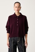 ViCOLO sweter damski wełniany bordowy 7AC7073