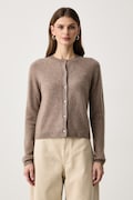 Weekend Max Mara kardigan damski z dodatkiem wełny i kaszmiru WKDESPOSTO brązowy 2625346012