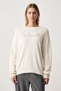 MC2 Saint Barth sweter damski z wełną beżowy TESS001