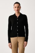 Lacoste kardigan damski z dodatkiem kaszmiru czarny AF8277