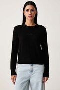 Guess Jeans sweter damski z dodatkiem wełny czarny W6BR01 Z1244
