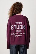 WRSTBHVR GARM sweter bawełniany damski fioletowy U2326AM