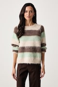 Mos Mosh sweter damski z wełną zielony 182780
