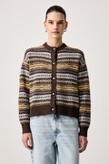 Levi's жилетка дамска с добавена вълна CHARLOTTE CREWNECK кафява 007VG