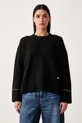 Karl Lagerfeld Jeans sweter damski z wełną czarny B4W18057