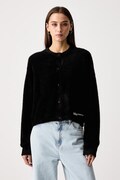 Karl Lagerfeld Jeans kardigan za žene crni B4W18007