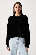 Karl Lagerfeld Jeans kardigan za žene crni B4W18007