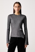 Karl Lagerfeld Jeans пуловер дамски с вискоза черен B4W18005