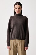 Marc O'Polo sweter damski z dodatkiem wełny brązowy 5000017092