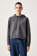 Marc O'Polo sweter damski z dodatkiem wełny szary 5000016775