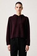 Marc O'Polo sweter damski z dodatkiem wełny bordowy 5000016775