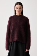 Marc O'Polo sweter damski z wełną bordowy 5000015736