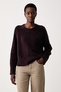 Marc O'Polo sweter damski z bawełną bordowy 5000015679