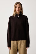 Marc O'Polo sweter damski wełniany brązowy 5000012355