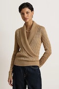 Lauren Ralph Lauren sweter damski z bawełną brązowy 200P14042