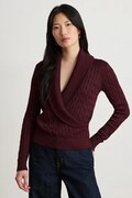 Lauren Ralph Lauren sweter damski z bawełną bordowy 200P14042