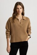 Lauren Ralph Lauren sweter damski z wełną brązowy 200979676