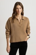 Lauren Ralph Lauren sweter damski z wełną brązowy 200979676