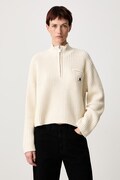 Carhartt WIP Detroit Half Zip Sweater with wool blend Women's beige I037036