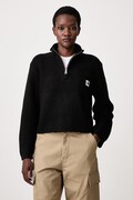 Carhartt WIP Detroit Half Zip Sweater with wool blend Women's black I037036