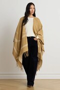 Lauren Ralph Lauren poncho damskie z wełną beżowe 454P23618