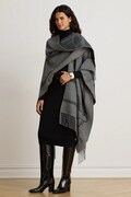 Lauren Ralph Lauren poncho damskie z wełną szare 454P23618
