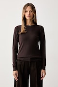 ViCOLO sweter damski z wiskozą brązowy 2AC2056
