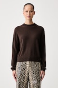 Kaos sweter damski kaszmirowy brązowy SIHKT013