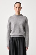 Kaos sweter damski kaszmirowy szary SIHKT013