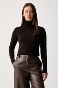 Kaos golf damski wełniany brązowy SI1NT046
