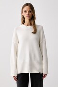 Barbour sweter damski z dodatkiem wełny Gaia beżowy LKN1827