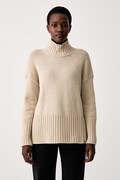 Barbour sweter damski z dodatkiem wełny May beżowy LKN1825
