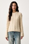 Barbour pulover za žene s vunom Joan bež LKN1802