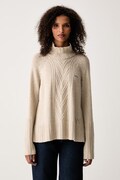 Aeronautica Militare sweter damski z dodatkiem wełny beżowy MA1649DL00945